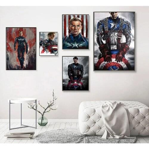 Diamond Painting Kit Graffiti Captain America Series Marvel Superhero 5D DIY Diamond Embroidery Mosaic Love Home Decorations