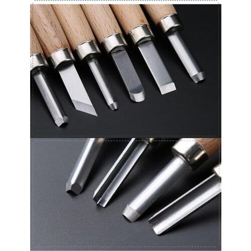12Pcs Wood Carving Tools Set Chisel Gouges Woodcut Knife Scorper Hand Cutter for Arts Crafts DIY Tools Free millstone