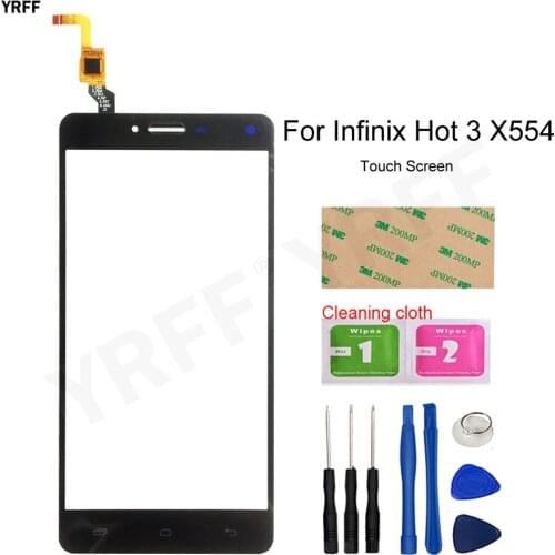 New Mobile Touch Screens For Infinix Hot 3 X554 Touch Screen Digitizer Panel Lens Sensor Phone Repair Parts Tools 3m Glue
