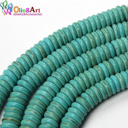 OlingArt 3*10mm 165pcs/lot blue&green gem stone Loose Stone Flat Beads/bead DIY Jewelry Findings making 2019 New