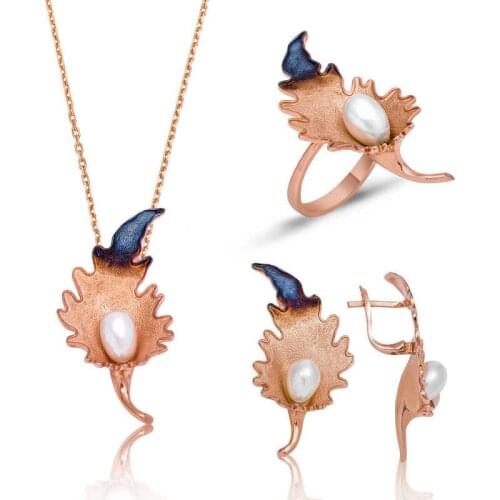 Original silver , Lily Flower Set ,Most Special Jewelry Sets Suitable and Quality Products Types