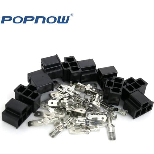 Popnow H4 9003 Male Headlight Adapter Plug Wire Connector Plug HB2 Xenon HID Light Lamp Socket Electrical Power Terminal x10pcs