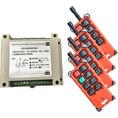 AC 85-265V 8CH 8 CH Wireless RF Remote Control Switch Transmitter Receiver System For LED Light Control Industrial remote contro