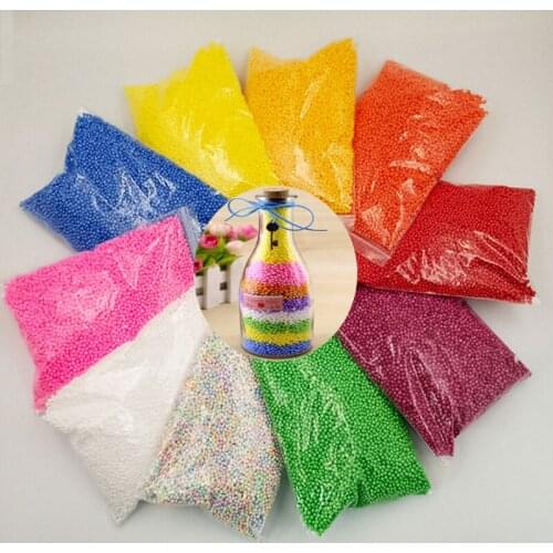 2.5-3.5/7-9mmPolystyrene Styrofoam Balls Bottle Snow Mud Particles Accessories Slime Balls Small Tiny Foam Beads For Foam Filler