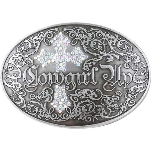 Blue cross rhinstone belt buckle for woman western cowboy buckle without belt custom alloy width 4cm