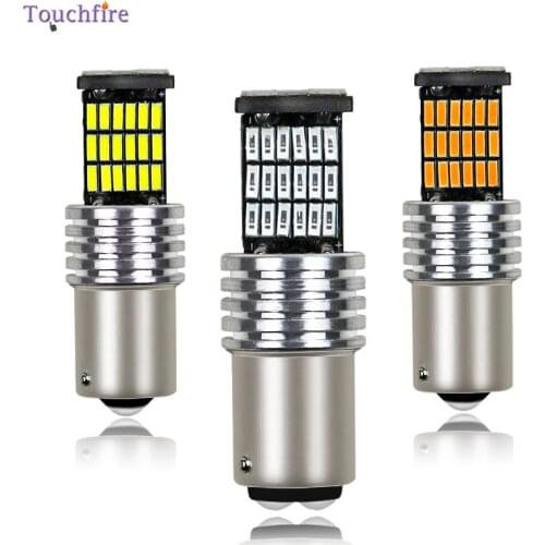 50PCS/lot LED P21W BA15S 1156 1157 BAY15D Canbus Auto front Turn Signal Reverse Rear Fog Daytime Running Light Car Bulb
