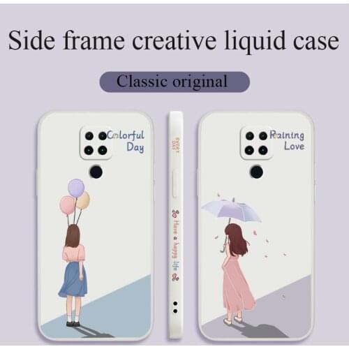 Happy Life Phone Case For Xiaomi Redmi Note 10 10S 9T 9 8 7 Pro MAX Redmi 9 9A K40 K40pro K30 K20 Liquid Silicone Cover