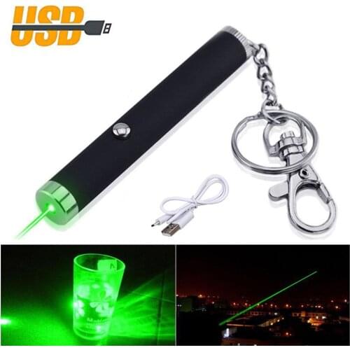 Green Laser Pointer USB Charging High Power 5 MW Portable Mini Green Dotl Laserpointer Lazer High Quality Hunting equipment