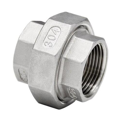 1/8” 3/4“ 1/2” 1“ 1-1/4” 1-1/2“ 2” BSP Female Thread SS304 Stainless Steel Live Joint Coupling Union Connector Pipe Fitting