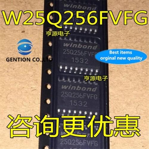 10Pcs W25Q256 W25Q256FVFIG 25Q256FVFG W25Q256BVFIG 32M Storage in stock 100% new and original