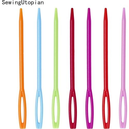 1000PCS 7CM DIY Plastic Needles Tapestry Sewing Wool Yarn Children Crochet Tool Knitting Hand-knitted Tool Sweater Needle