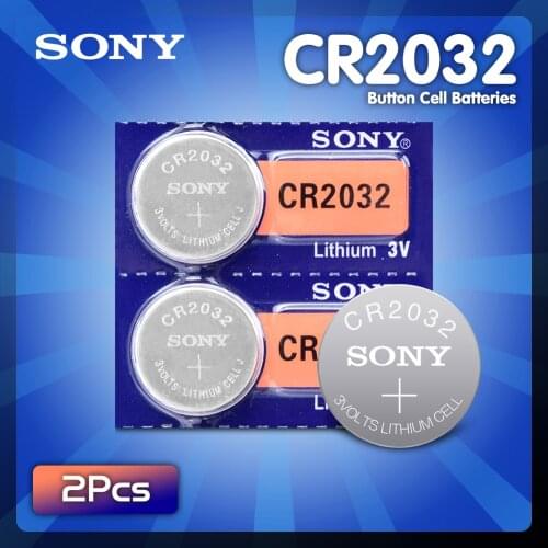 2pcs For SONY 2032 battery cr2032 cr 2032 5004LC KL2032 SB-T15 3v Button Cell Coin Lithium Batteries for Watch Computer Toys
