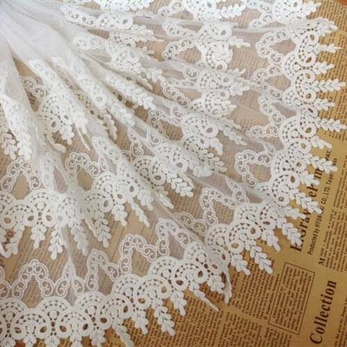 Retro 3 Layers Floral lace trim Cotton trim DIY Handmade LACE TRIMS Garment Sewing Wedding Crafts Home textile Decors, 1 yard