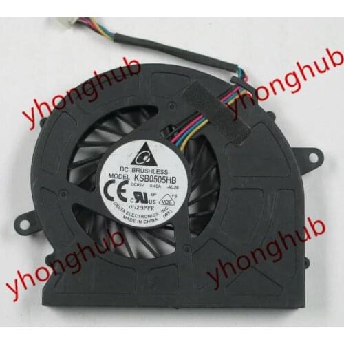 Delta Electronics KSB0505HB AC26 DC 5V 0.40A 4-wire Server Laptop Cooling Fan