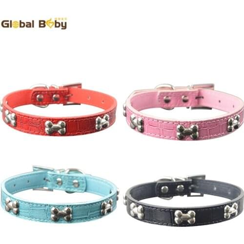 50 Pieces/lot) Free Shipping New Arrival Gator PU Leather Pet Dog Bone Collar Pet Product Supplier
