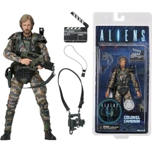 7inch 18cm NECA Aliens vs Predator Figure Colonel Cameron Action Figure Model Toy Doll Gift