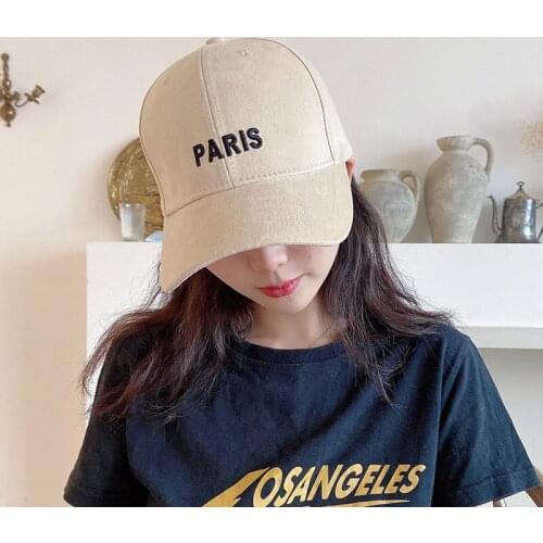 Letter Embroidered Hard Top Baseball Cap Spring and Summer Couples of Men and Women Shaped Caps Show Face Small Sunshade Hat