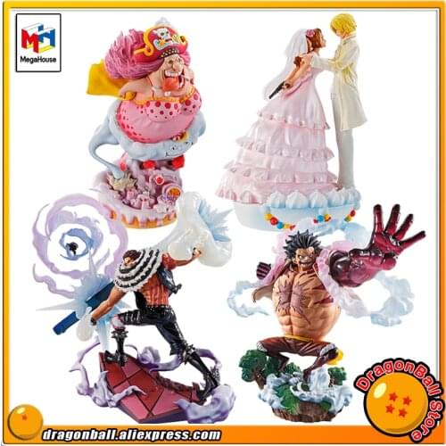 Japan Anime "ONE PIECE" Original MegaHouse LOG BOX RE BIRTH Collection Figure - Full Set 4 Pieces Sanji Luffy Katakuri BIG MOM