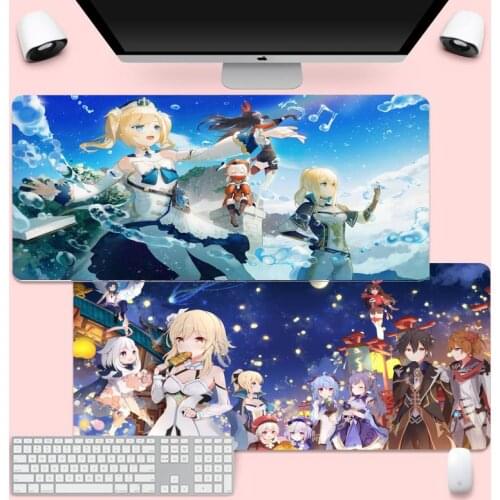 Genshin Impact artwork laptop Gaming mouse pad Gaming Mousemat XL Large Keyboard PC Desk Mat Takuo Anti-Slip Comfort Pad