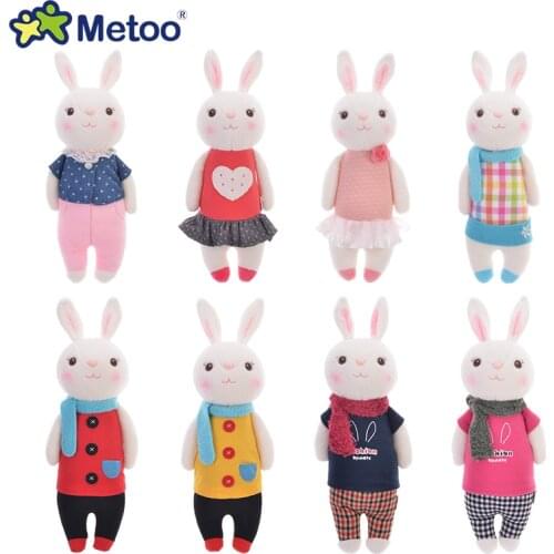 Metoo Tiramitu Rabbit Cute Plush & Stuffed Toys Companion Doll Cartoon Bunny Animals Capin For Kids Girls Birthday Gift