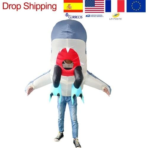 New Years Inflatable Shark Airblown Costumes for Adult Cosplay Suits Animal Fancy Dress Christmas Halloween Carnival Party