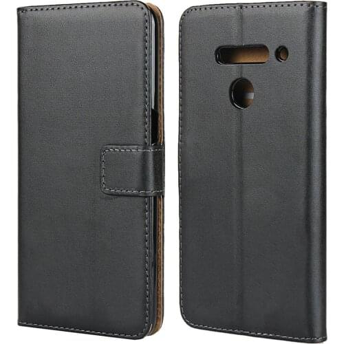 KAILYON Luxury Retro Real Genuine Leather Case For LG V50 Flip Wallet Stand Book Style Cell Phone Cover Bag With Car