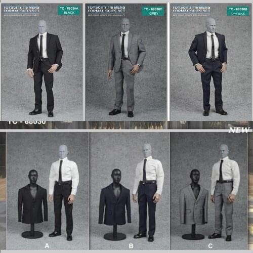 In Stock 1/6 Scale TC-68030 Gentleman Mens Formal Suits Set Model Toy Clothing For 12'' Male Soldier Action Figure Body Doll