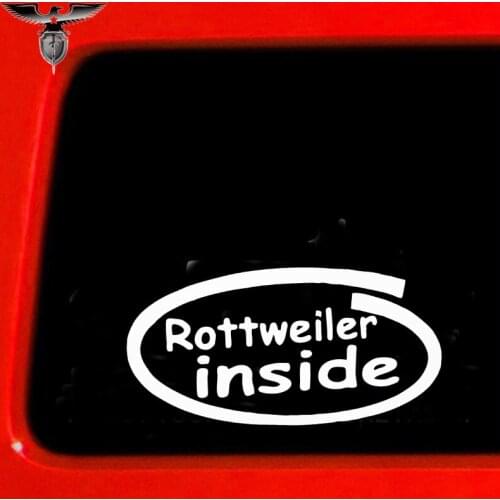 EmpireYing 3 Size 8 Colors Rottweiler Inside Lettering Art Funny Stickers Car Truck Bumper Kayak Hero idol Vinyl Decal Gifts