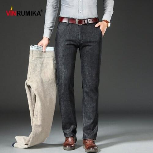 Мужские зимние джинсы VINRUMIKA China At AliExpress