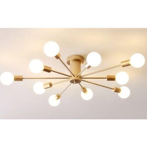 Vintage metal star chandelier lighting Retro spider chandeliers Semi flush mount ceiling lamp Sputnik light fixture home Lights