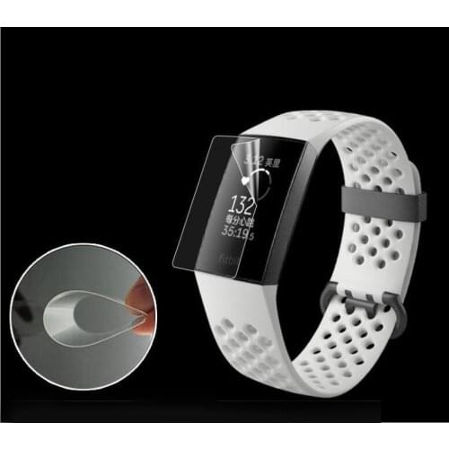 5pieces Anti-scratch Clear Protective Film Guard For Fitbit Charge 3 4 Charge3 Charge4 Wristband Full Screen Protector Cover