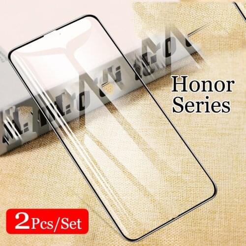 2 Pcs Set Safety Glass Honor 9 10 Lite 20i View 20 Pro Light Screen Protector Protective for Huawei P Smart 2019 Plus Glass Film