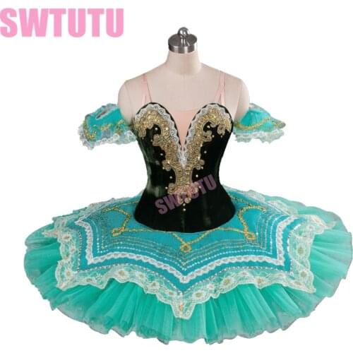 Women green professional tutus, adult ballet tutu classical ballet tutu ballet costumes for competitionBT9090