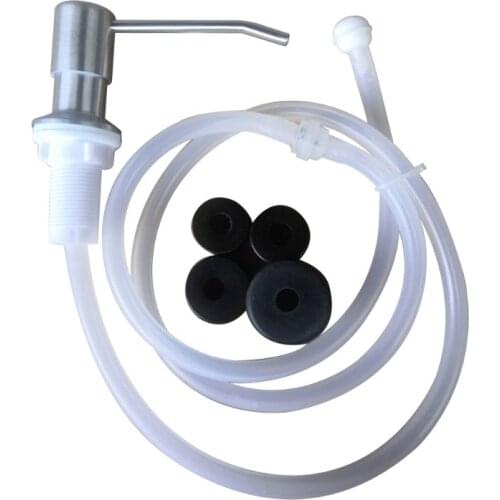 1Set Stainless Steel Sink Liquid Soap Dispenser Lotion Pump Extension Tube WY