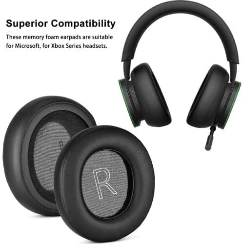 2pcs Replacement Leather Ear Pads For Microsoft Xbox Series X/S/Xbox One Headphones Cover Memory Foam Ear Cushions EarPad