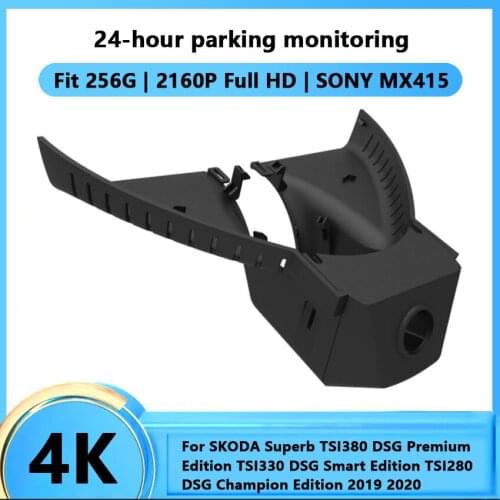 4K Car Wifi DVR Camera Dash Cam For SKODA Superb TSI380 DSG Premium Edition TSI330 DSG Smart Edition TSI280 DSG Champion Edition