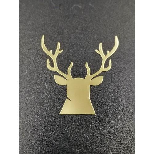 2Pcs Deer Head Car Stickers Personality Scratch Coverage Modified Body Decal Bumper Funny Mobile Phone Laptop Decorations