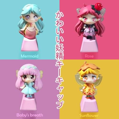 For Mechanical Keyboard Custom Keycap Anime Gift Keycap Personality Design Cartoon Axis Custom Pbt Keycaps Gaming Keyboard