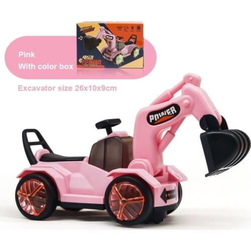 Excavator Toy Engineering Car Electric Universal Excavator Cartoon Light Music Model Tractor Toy Car 3-6 Years Old Toy Car Gift