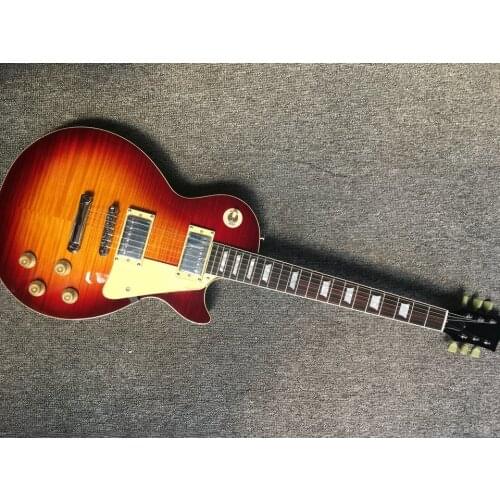 Tiger Flame honer color Electric guitar.Frets binding.Rosewood fingerboard mahogany wood body and neck free shipping