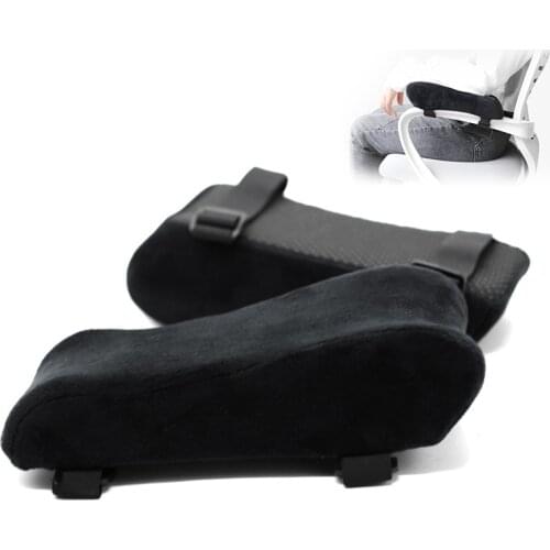 Ergonomic Memory Foam Chair Armrest Pads Arm Rest Pillow for Office & Gaming Chairs Elbows and Forearms Pressure Relief (2 Pack)