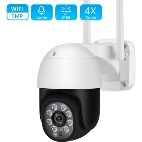 3MP PTZ Wifi IP Camera 1080P Outdoor 4X Digital Zoom Security CCTV Camera AI Human Detect Two Way Audio P2P PTZ Wireless Camera
