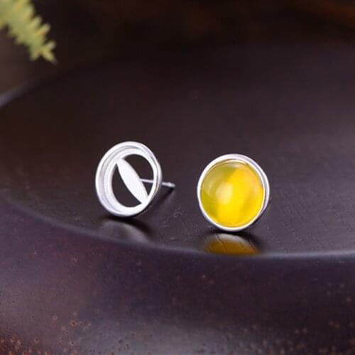 Earring Settings (8x8mm/9x9mm Round Blank) 925 Sterling Silver Earring Studs for Round Cabochons Earring Settings E052B