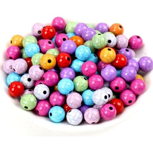 Color matching round Diy Beads Acrylic Spacer Beads Fit Jewelry Making Diy Wholesale 12/10mm 50pcs 3 Design KL315