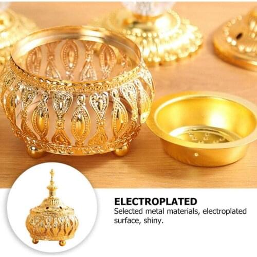 Incense Burner For Home Middle East European Style Incense Metal Ornament Golden Decorative Delicate Burner Home W1Q3