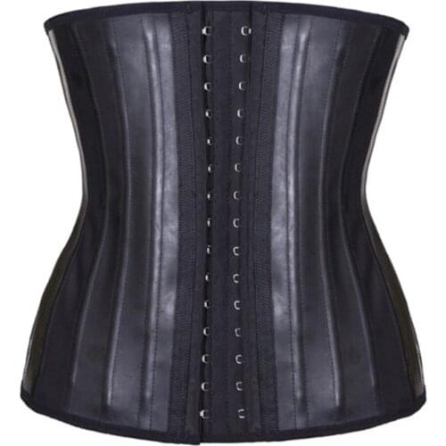 25 Spiral Steel Boned Latex Corset Womens Waist Control Corset and Bustier Underbust Waist Trainer Corset Slimming Top