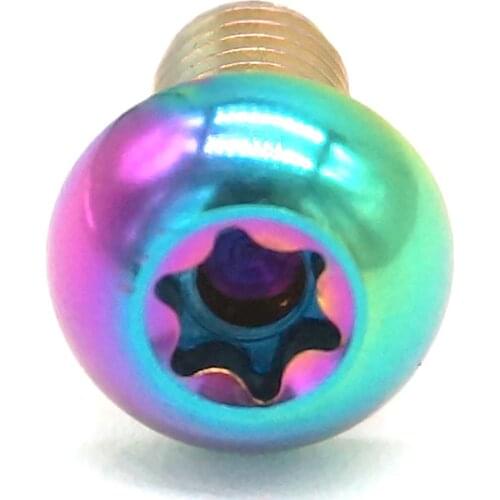 M5 x 10mm Colorful GR5 Titanium Torx T25 Screw Bike Disc Brake Rotor Bolts