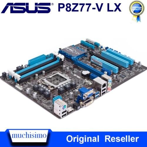 ASUS motherboard P8Z77-V LX LGA 1155 DDR3 i3 i5 22/32nm CPU USB3.0 32GB HDMI-compatible Z77 Desktop Original Used Mainboard 1155