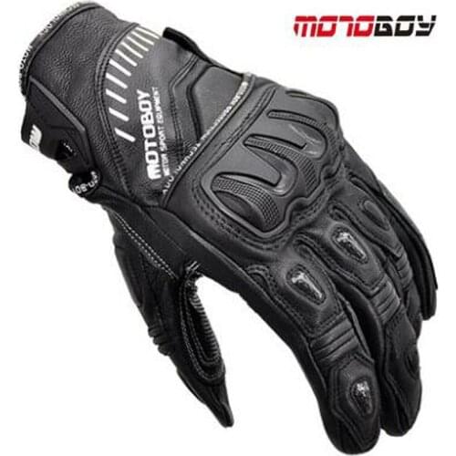 2018 New Winter Men Full Finger Touch Screen Sheepskin Motorcycle Gloves Motocross Riding Racing gloves Free shipping