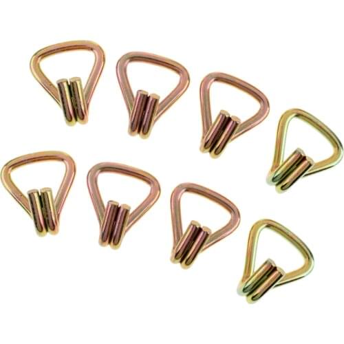 Pack of 8 Heavy Duty Ratchet Tie Down Webbing Strap Double J Hooks Trailer Tow Lashing Accessories for 1" 25mm Straps Webbing